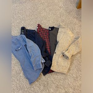 Men’s Size Small J.Crew Shirt Bundle. Three button ups. Two Sweaters.
